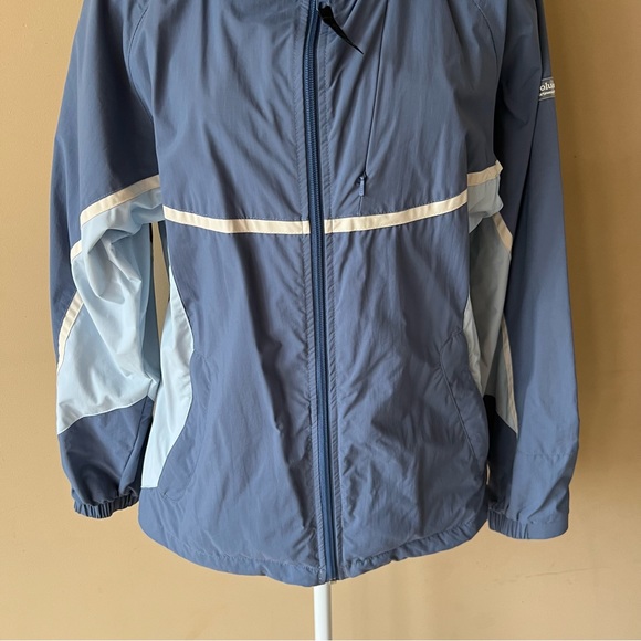 Columbia Sportwear Company Size Medium Windbreaker Blue White - Picture 2 of 6